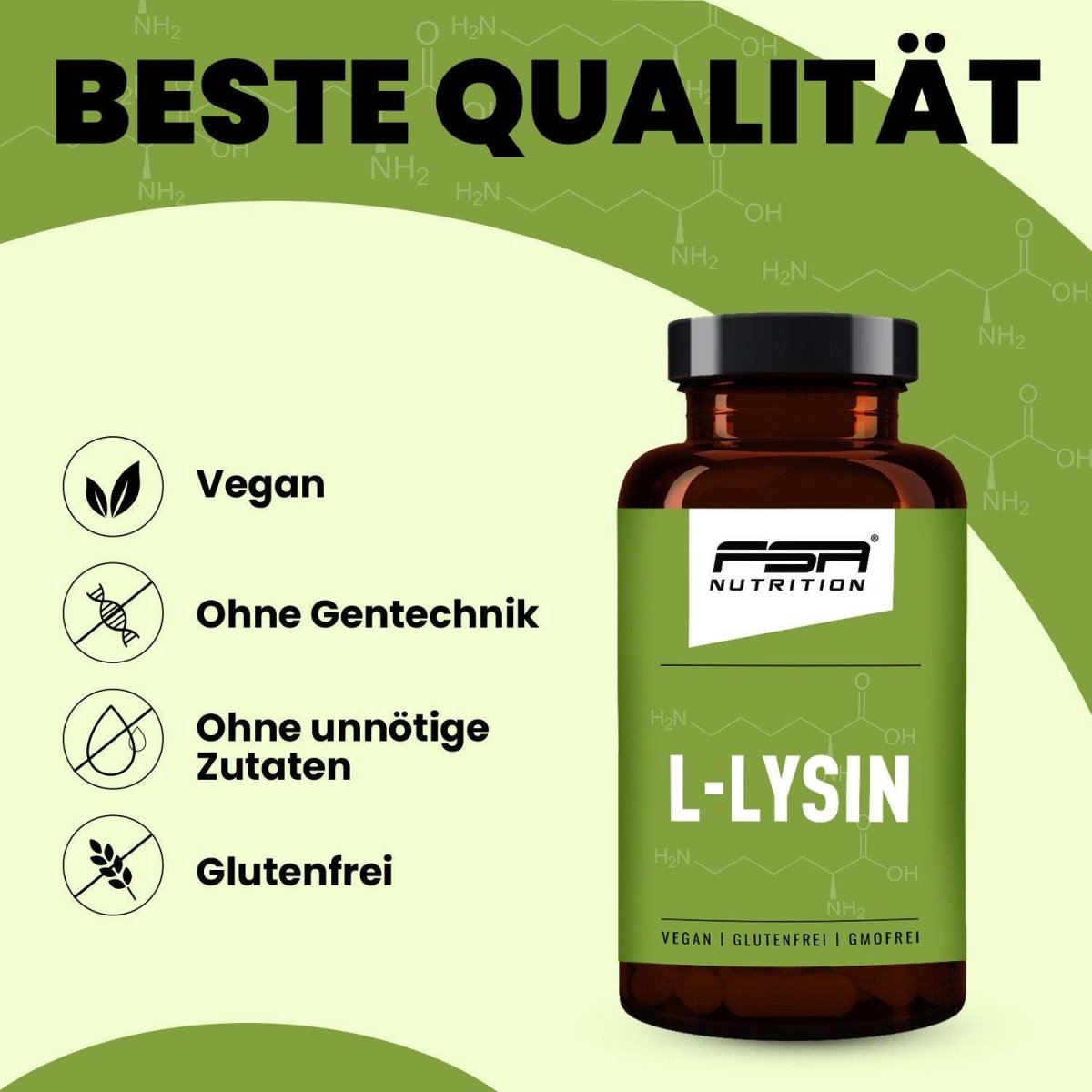 FSA NUTRITION - L - Lysin im Glas - 60 Kapseln