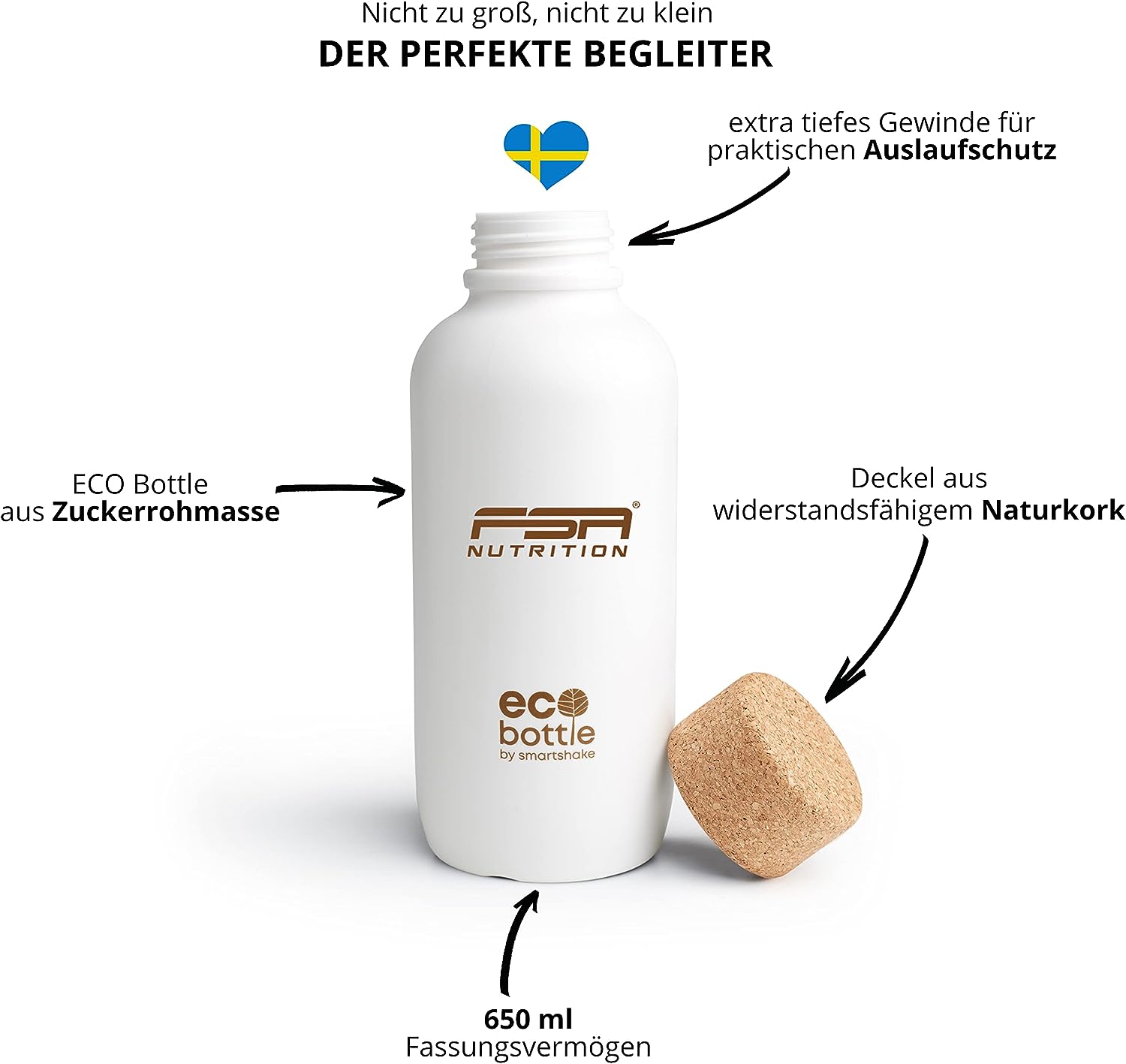 EcoBottle Trinkflasche Weiß