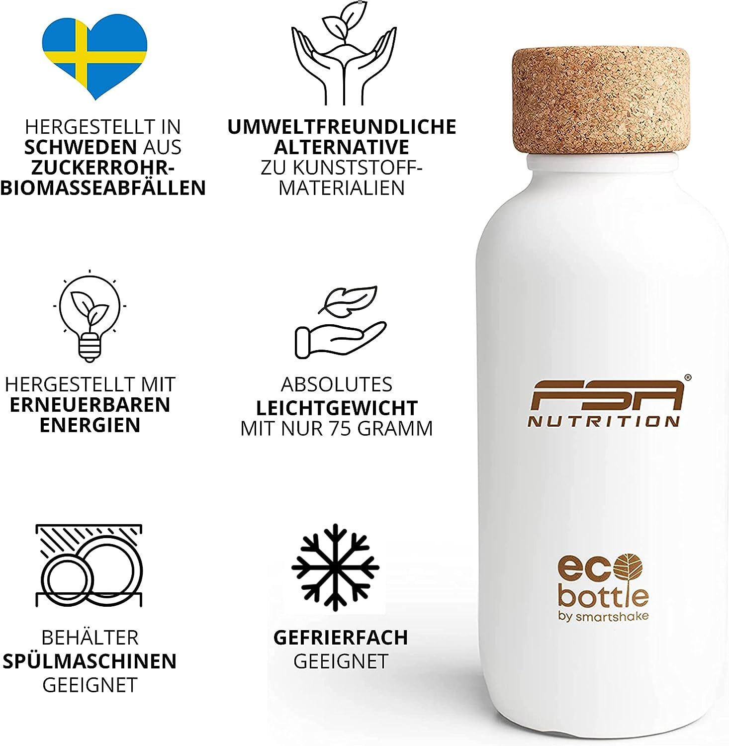 EcoBottle Trinkflasche Weiß