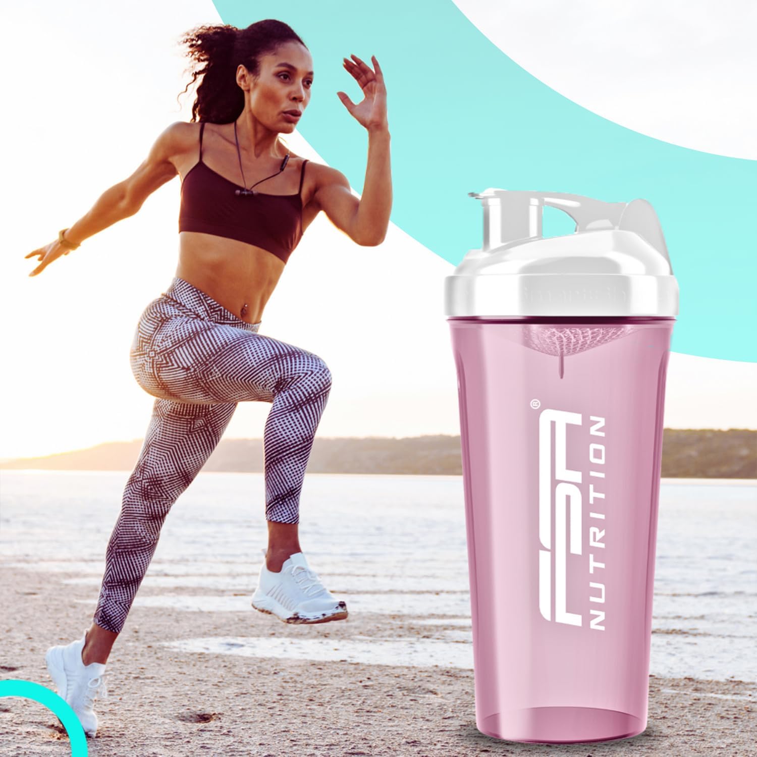 Protein Shaker Rosa