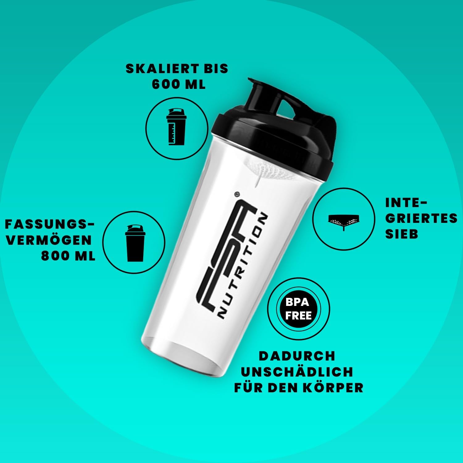 Protein Shaker Transparent