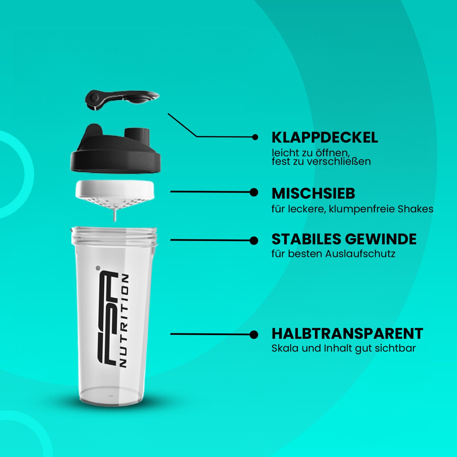 Protein Shaker Transparent