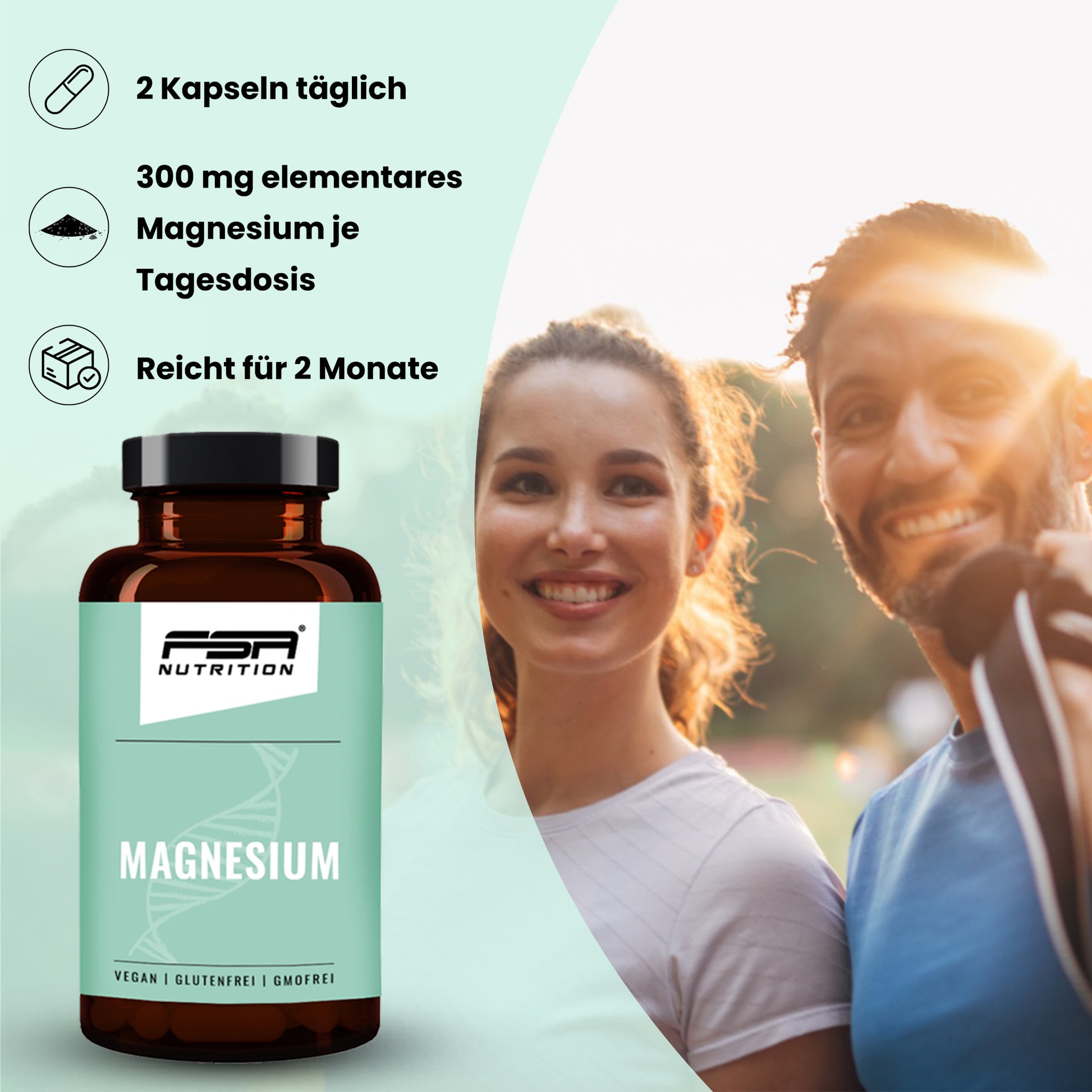 Magnesium Bisglycinat und Citrate 120 Kapseln