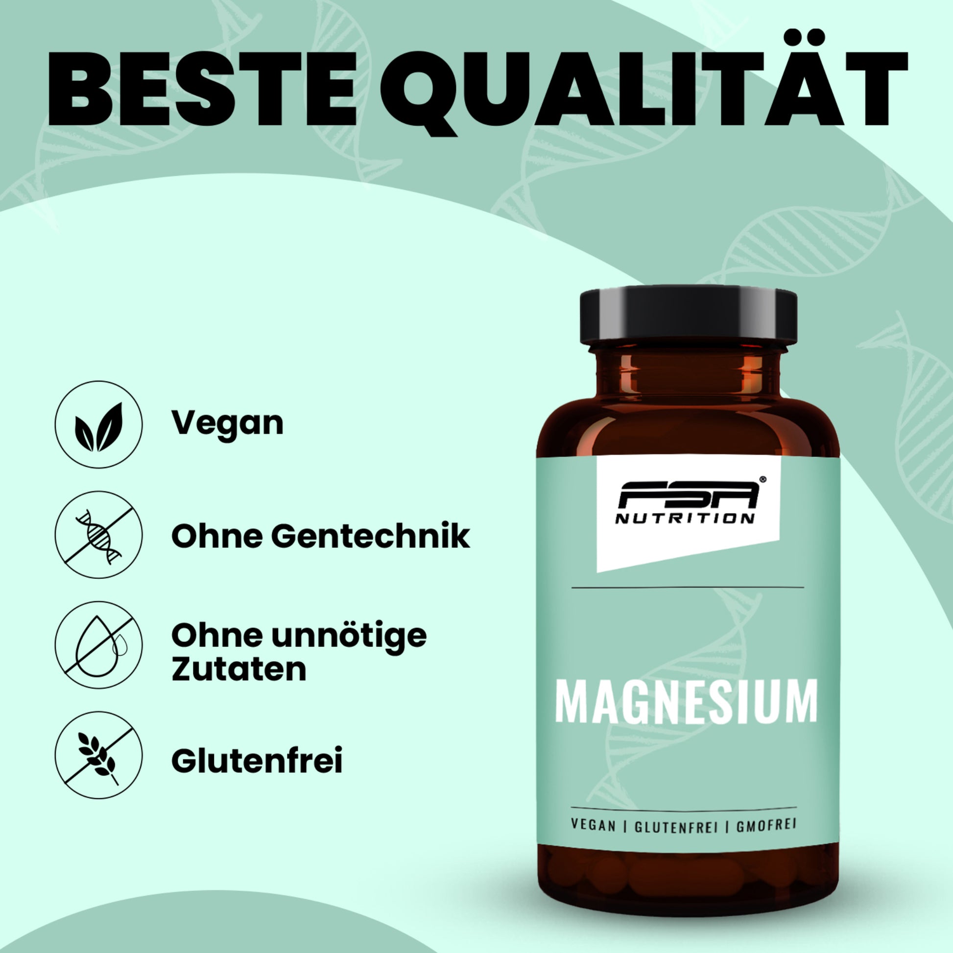 Magnesium Bisglycinat und Citrate 120 Kapseln