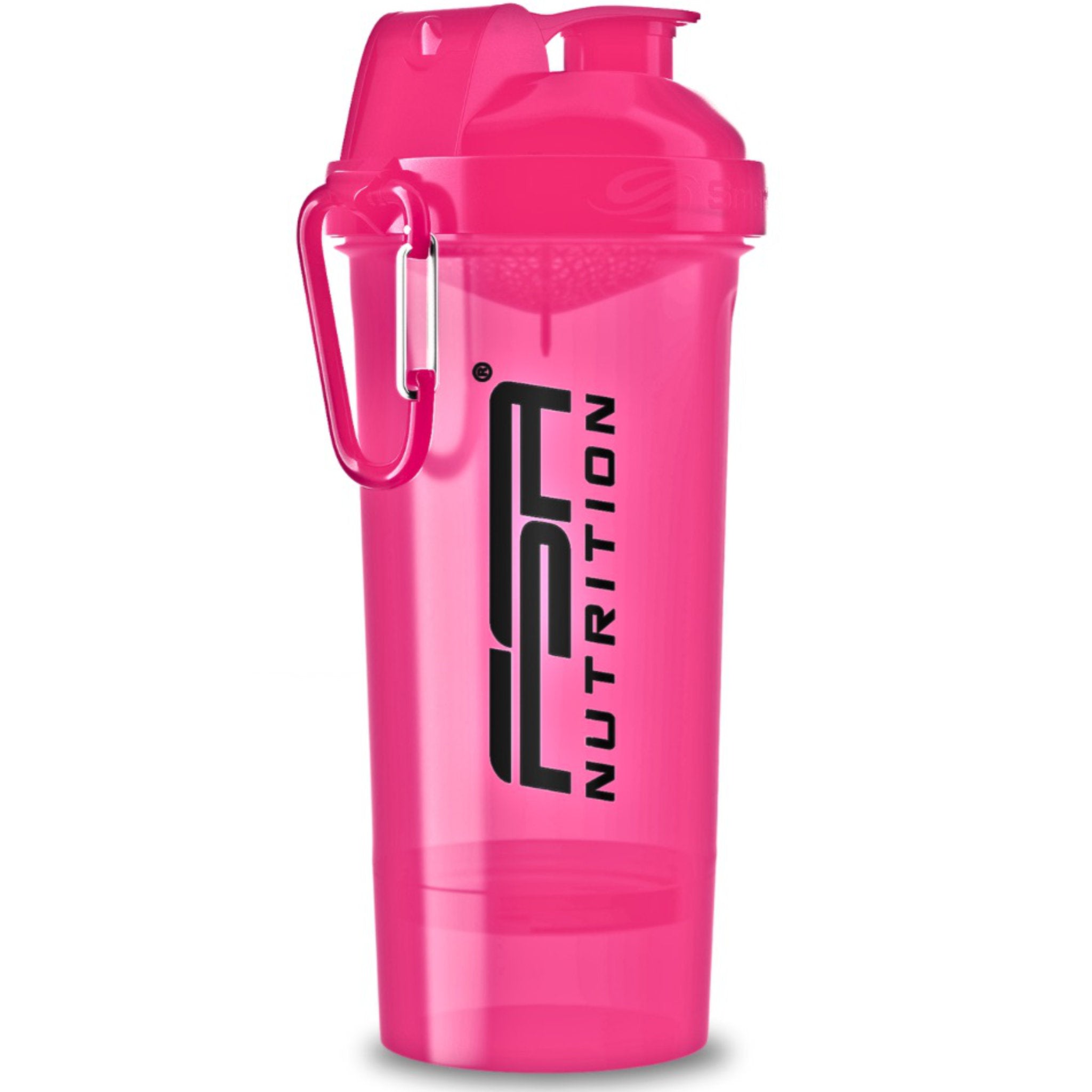 Protein Shaker mit Pulverfach Pink