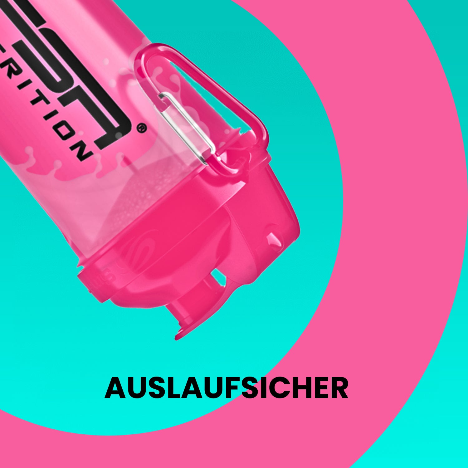 Protein Shaker mit Pulverfach Pink