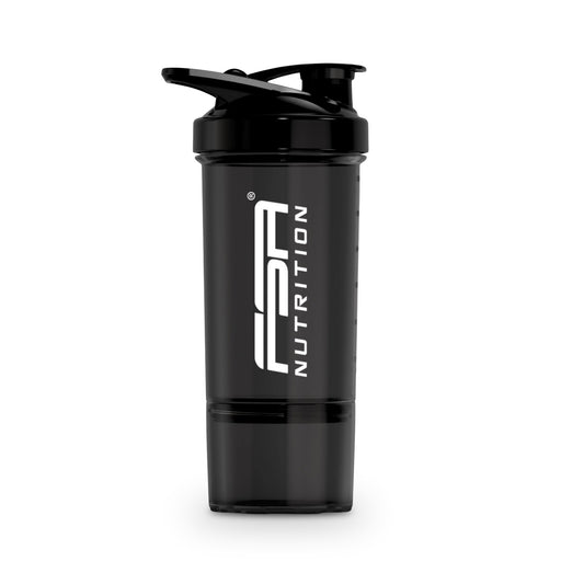 Protein Shaker with Powder Compartment and Ball Black