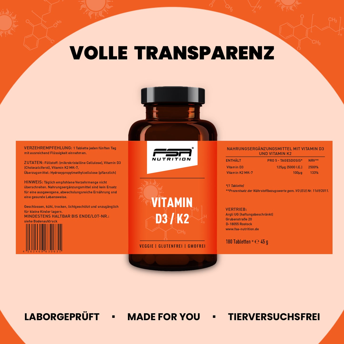 Vitamin D3 + K2