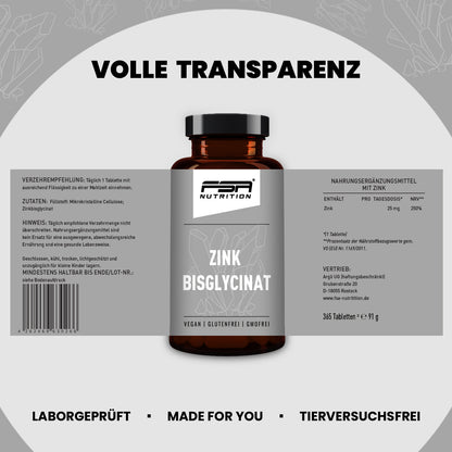 Zink Bisglycinat 25 mg