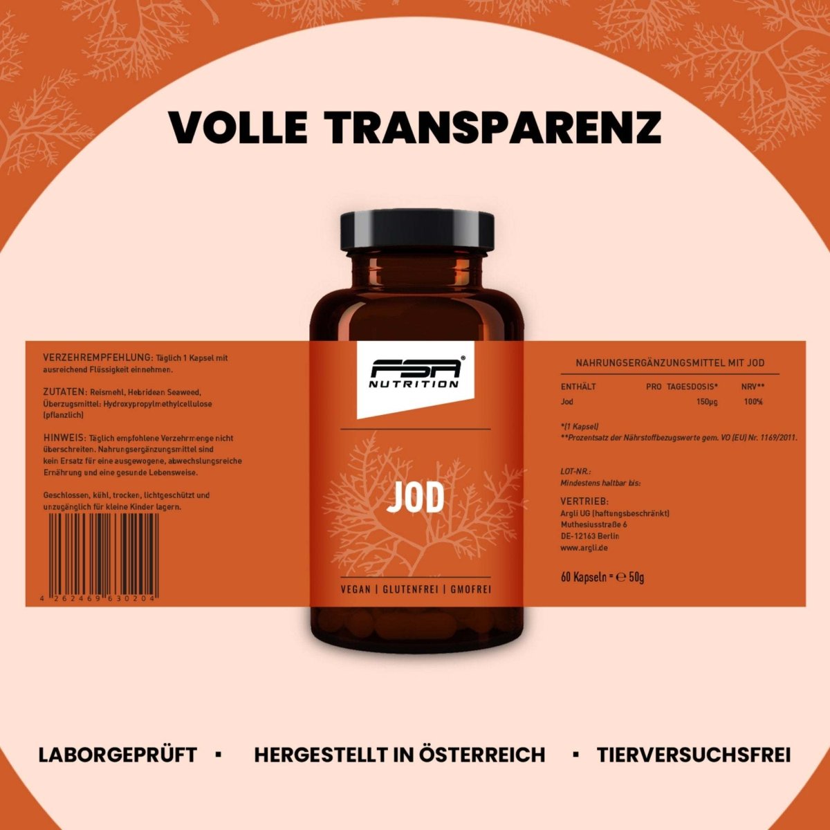 ARGLI - Jod im Glas - 60 Kapseln