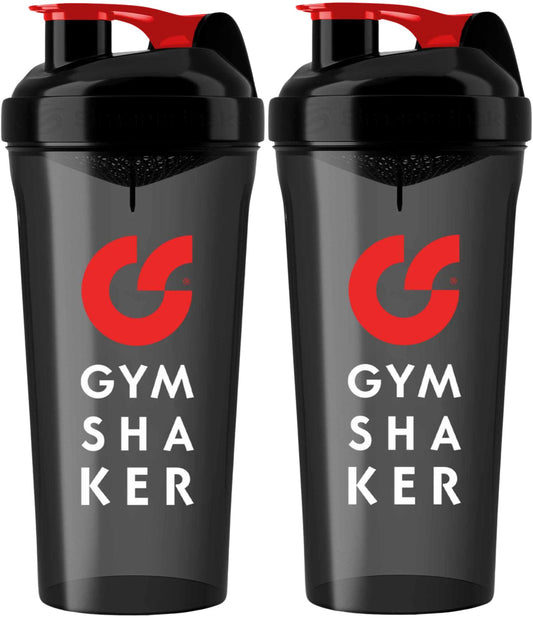 GYMSHAKER 2er Pack Protein Shaker - Schwarz