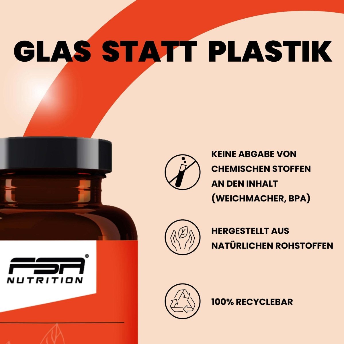 FSA NUTRITION - Ashwagandha KSM - 66 im Glas - 120 Kapseln - 3er Spar - Set
