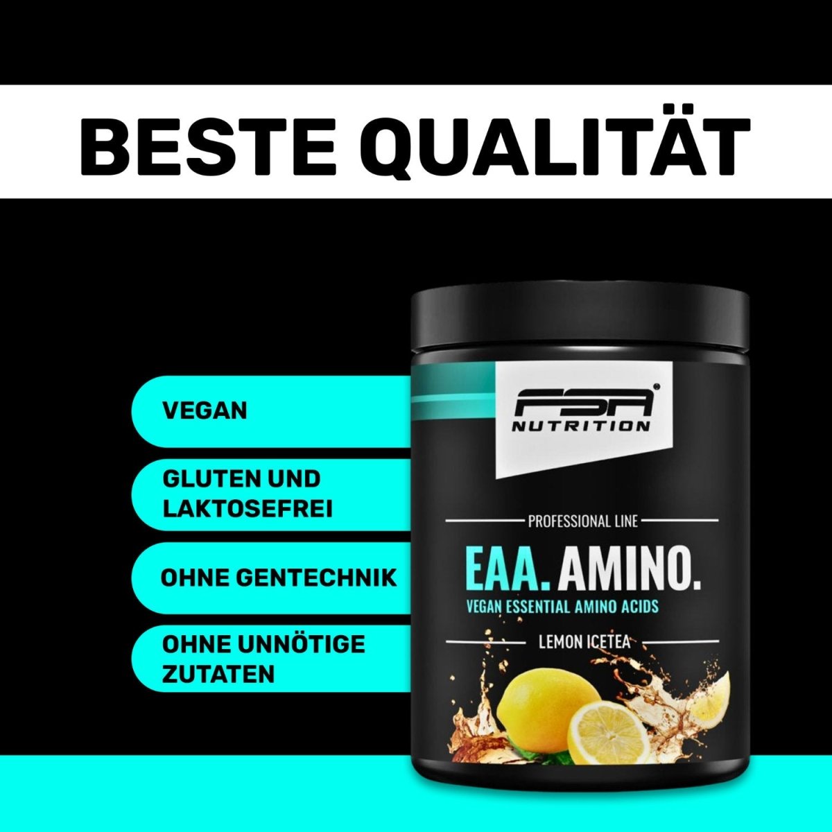 FSA NUTRITION - EAA Pulver - 500 g - Lemon Icetea