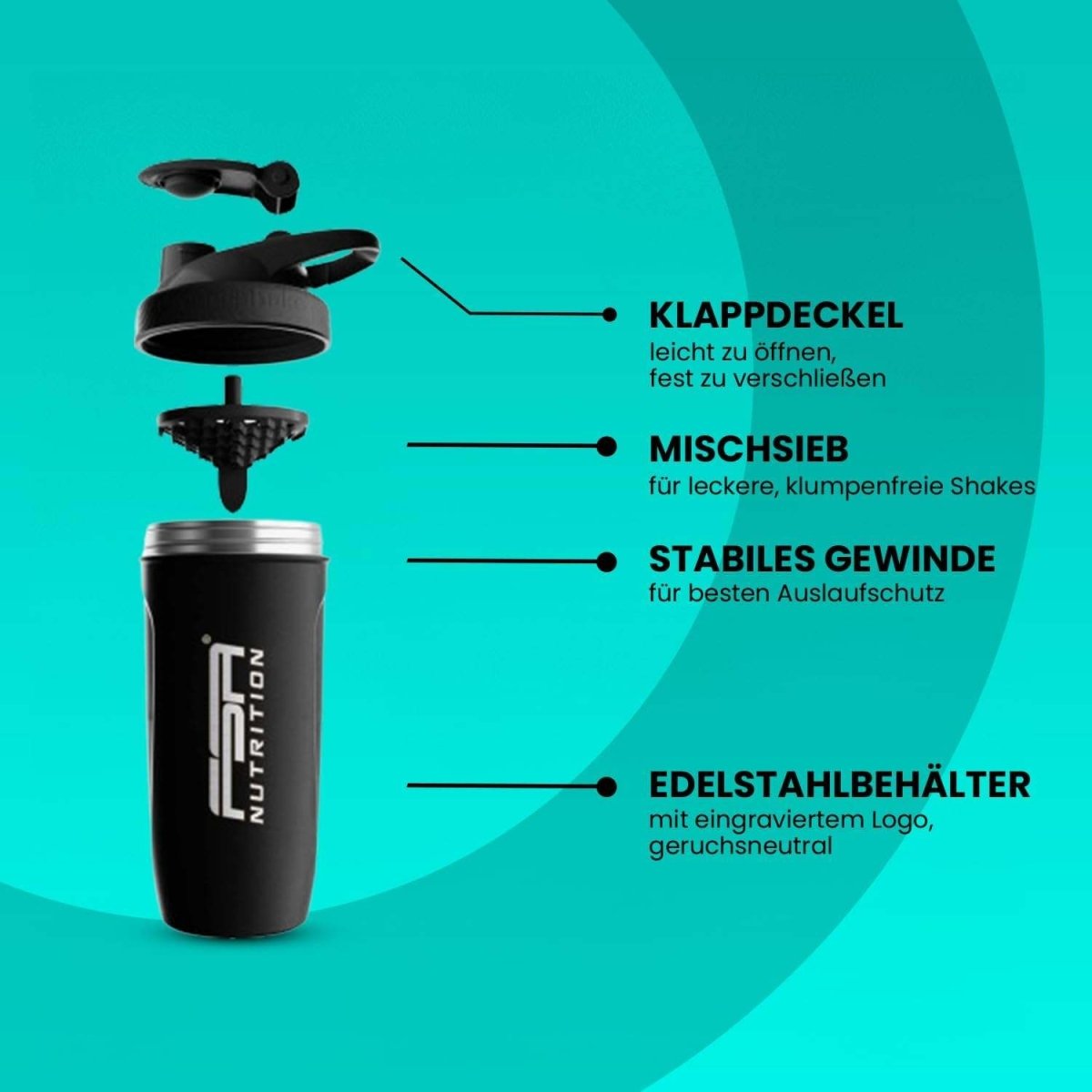 FSA NUTRITION - Edelstahl Shaker