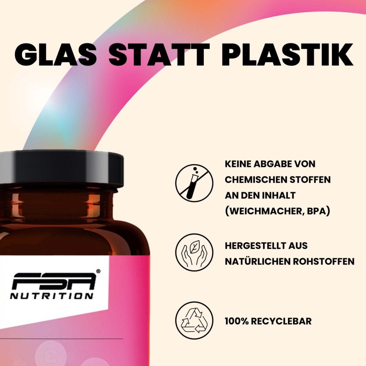 FSA NUTRITION - Eisen & Vitamin C im Glas - 60 Kapseln