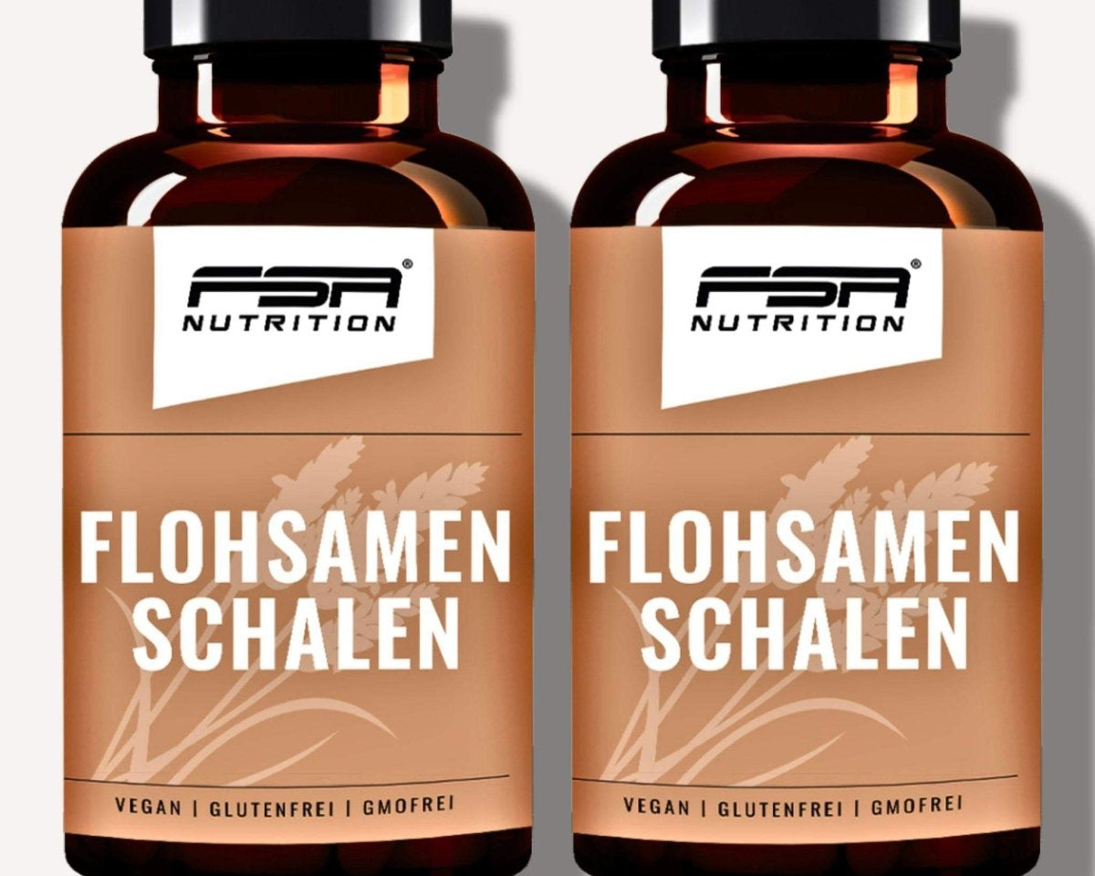 FSA NUTRITION - Flohsamenschalen im Glas - 180 Kapseln - 2er Spar - Set