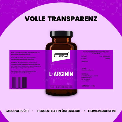 FSA NUTRITION - L - Arginin im Glas - 120 Kapseln