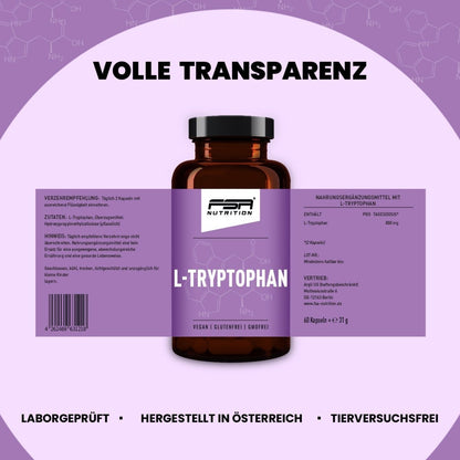 FSA NUTRITION - L - Tryptophan im Glas - 60 Kapseln