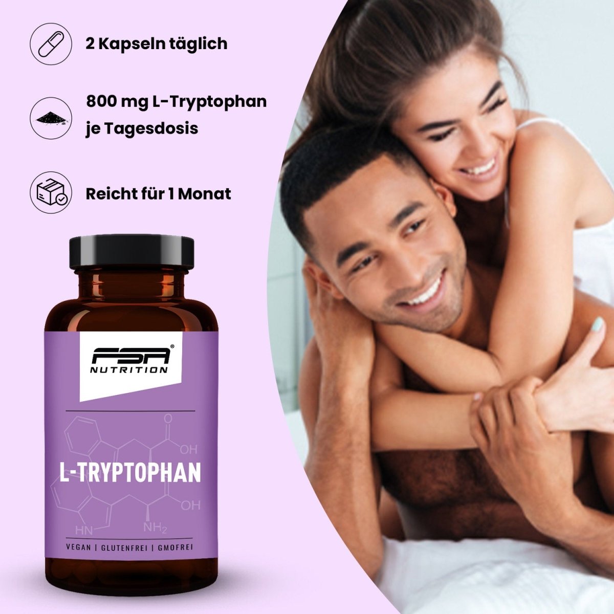 FSA NUTRITION - L - Tryptophan im Glas - 60 Kapseln