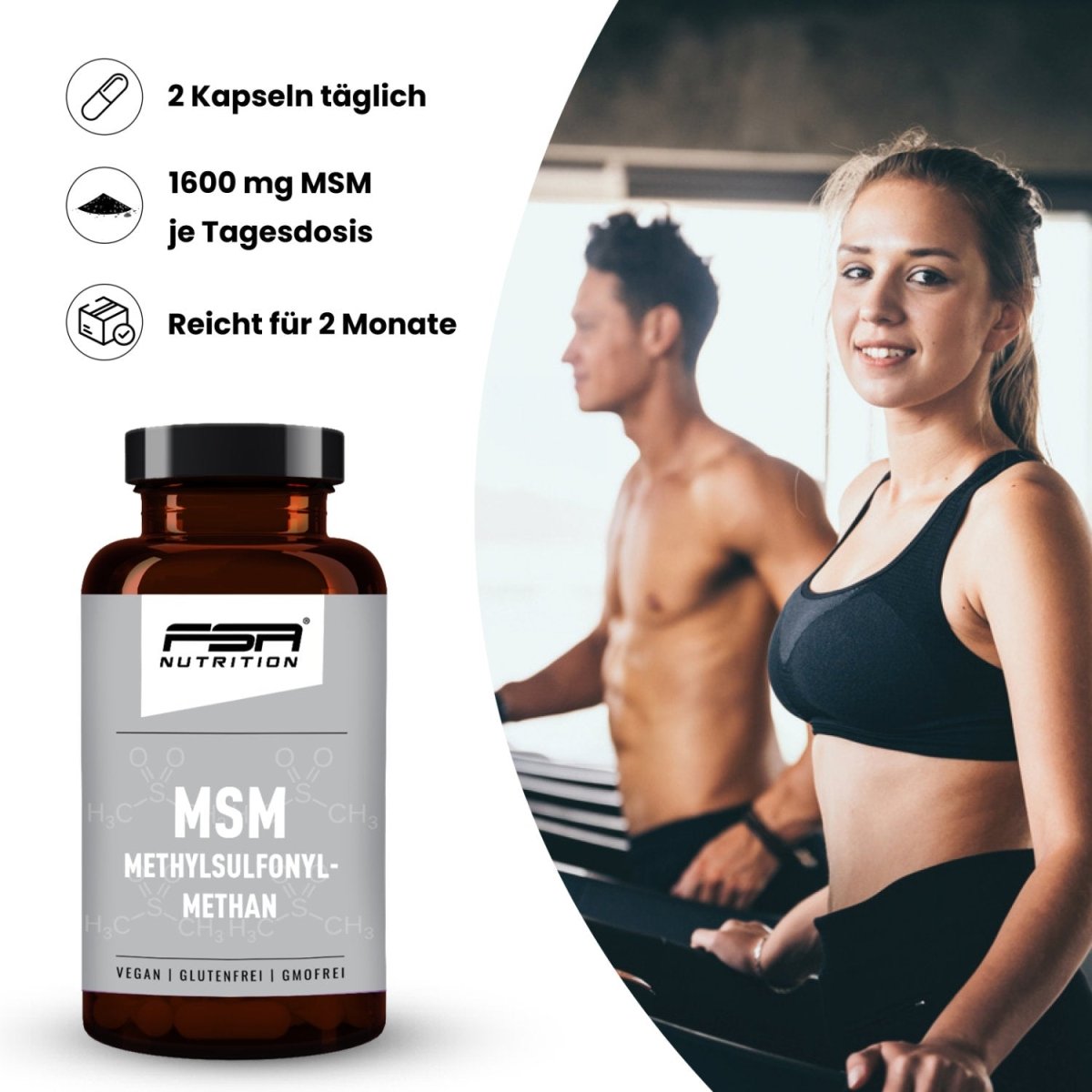 FSA NUTRITION - MSM im Glas - 120 Kapseln