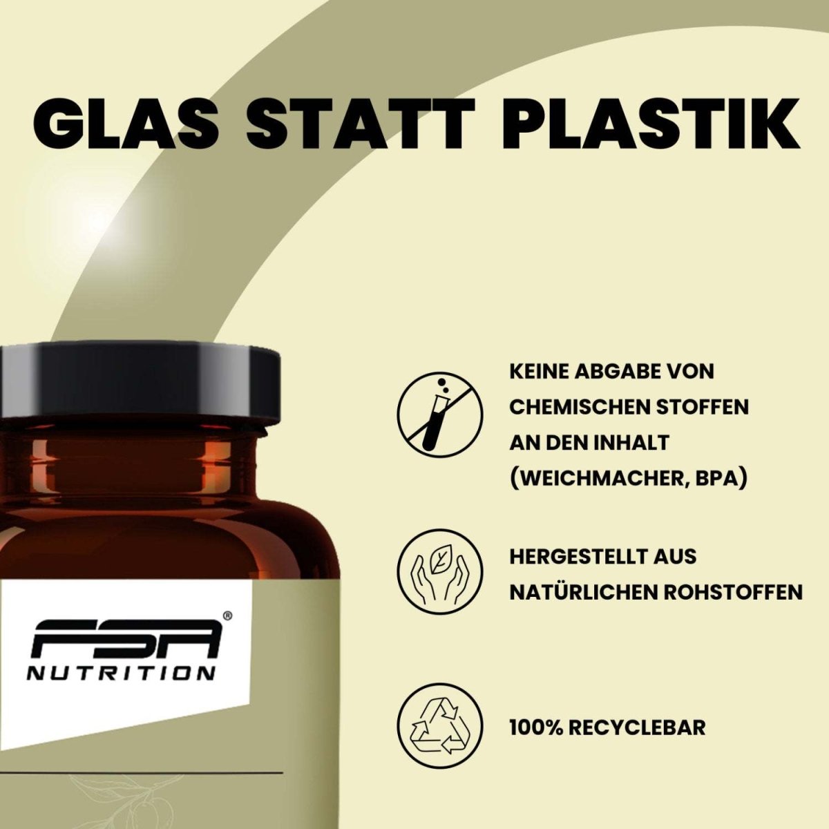 FSA NUTRITION - Olivenblatt Extrakt im Glas - 60 Kapseln