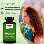 FSA NUTRITION - Sango Koralle - Calcium + Magnesium im Glas - 60 Kapseln