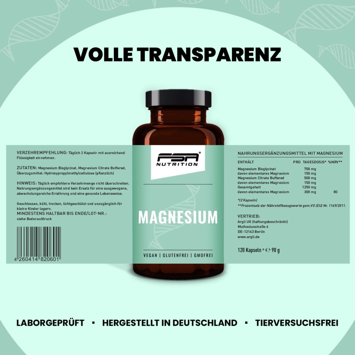 FSA NUTRITION - Set Magnesium + Vitamin D3 + Vitamin K2