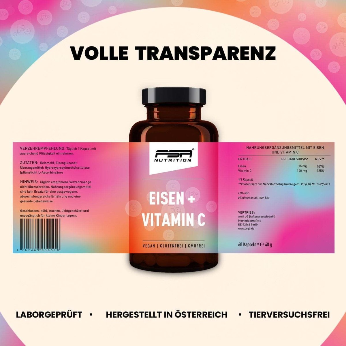 FSA NUTRITION - Set Yamswurzel Mexican Wild Yam + Eisen & Vitamin C