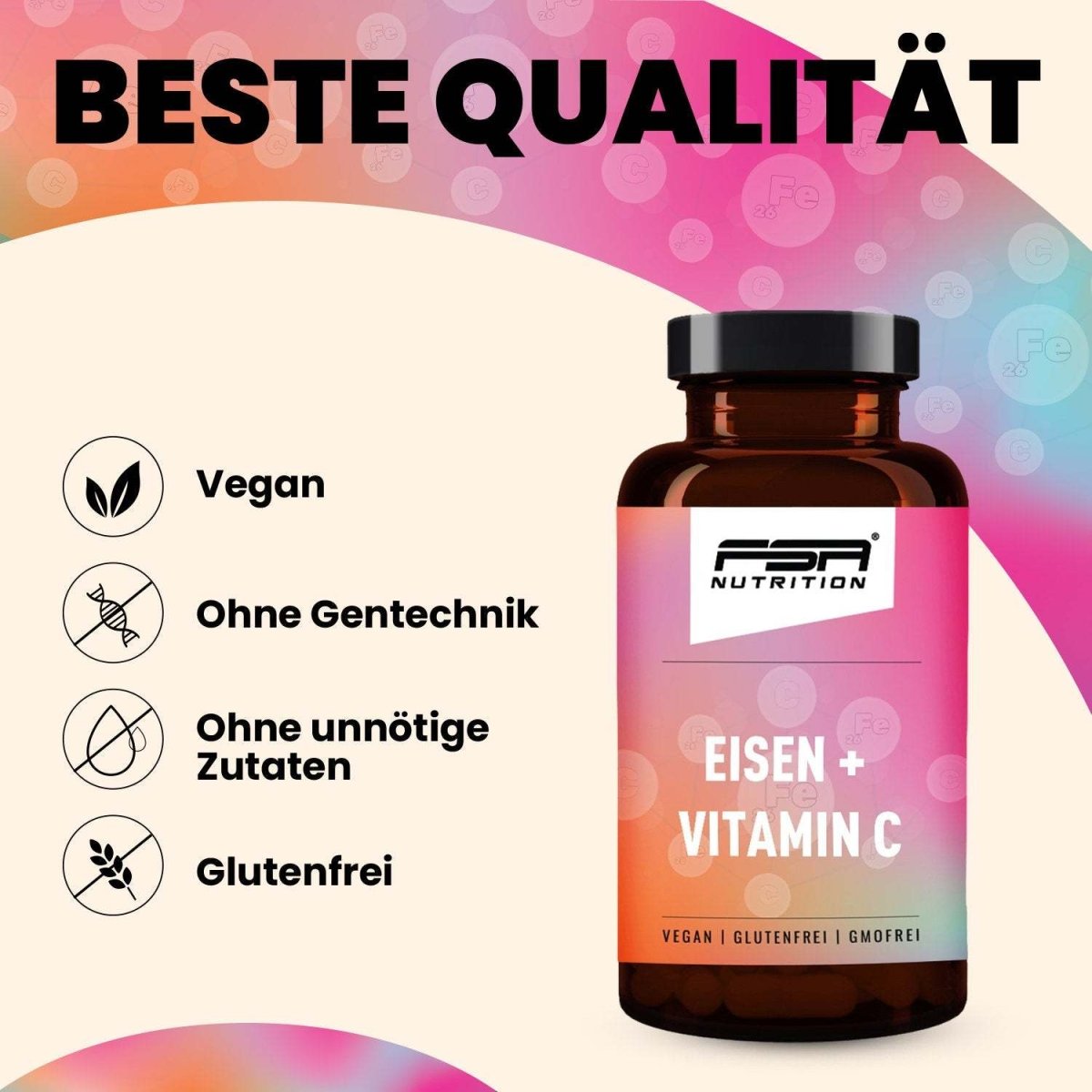 FSA NUTRITION - Set Yamswurzel Mexican Wild Yam + Eisen & Vitamin C