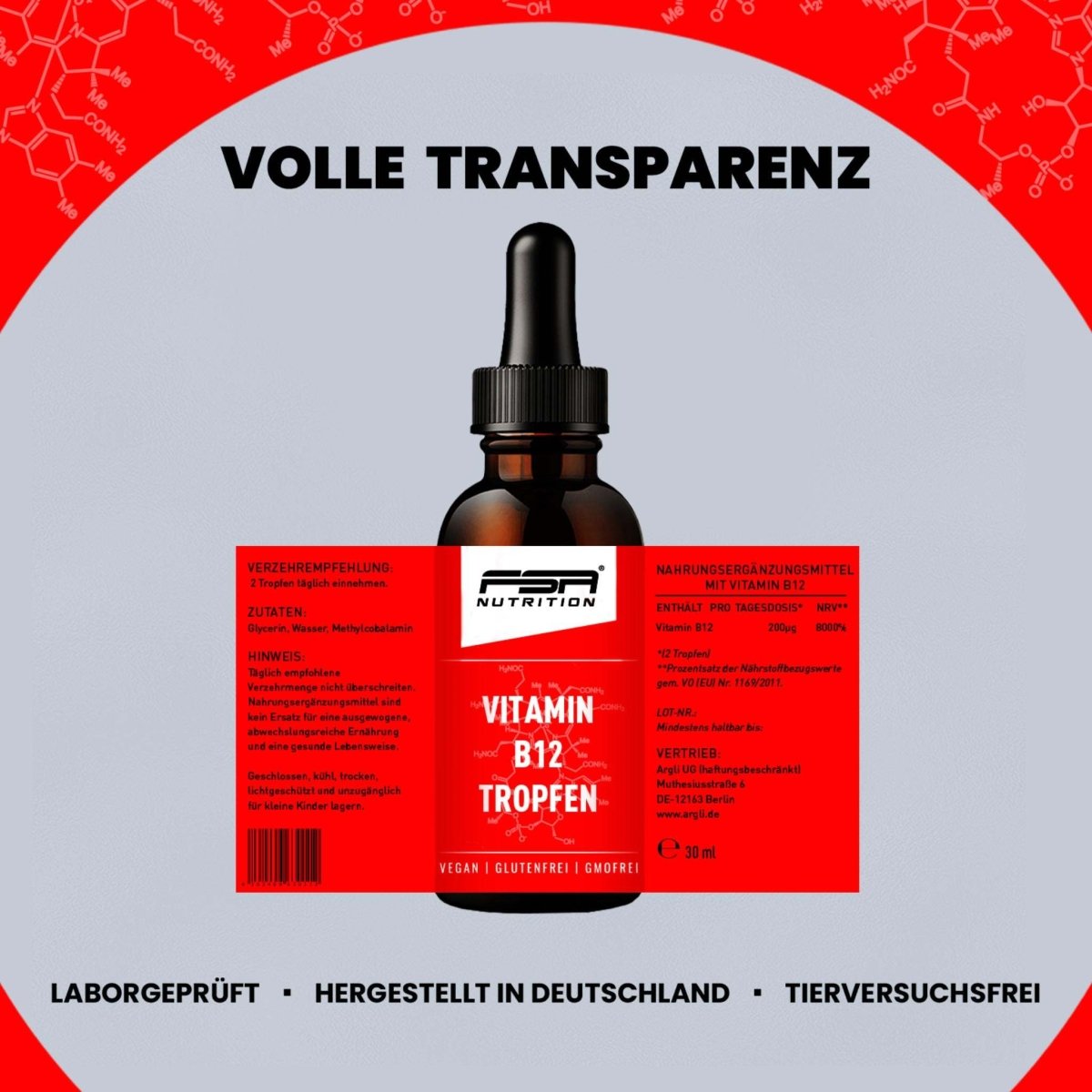 FSA NUTRITION - Vitamin B12 Tropfen - 30ml