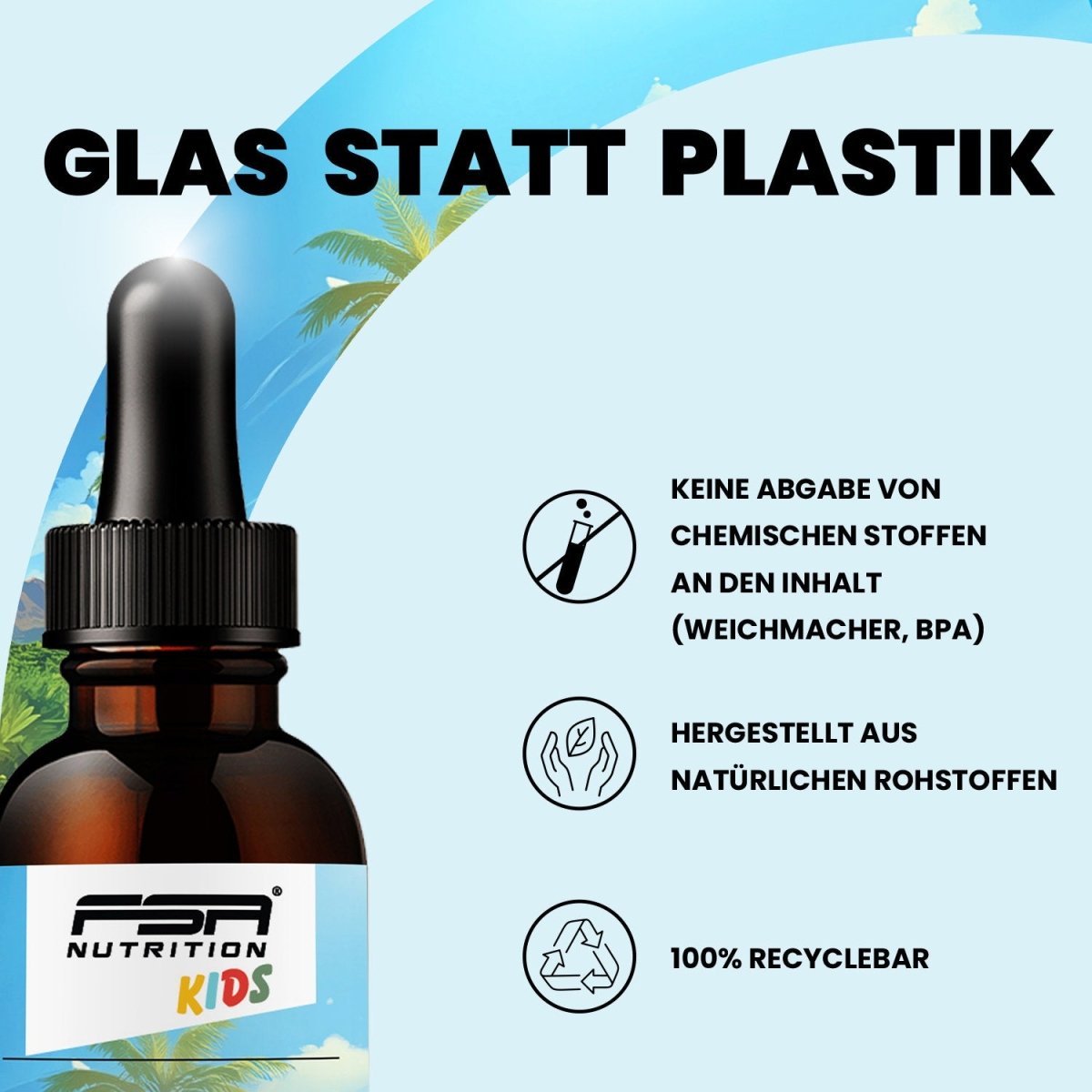 FSA NUTRITION - Vitamin D3 K2 - MK7 Kids Tropfen - 30ml