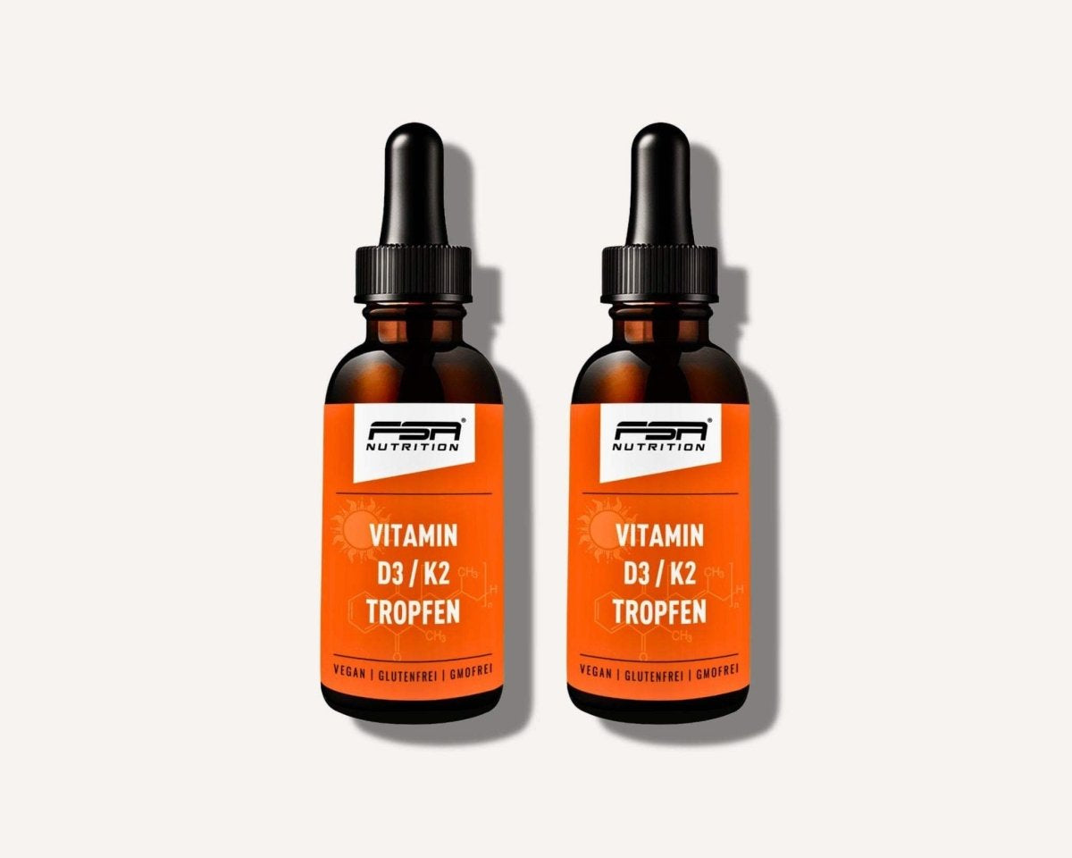 FSA NUTRITION - Vitamin D3 K2 - MK7 Tropfen - 30ml - 2er Spar - Set