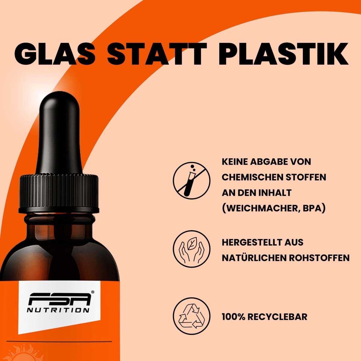 FSA NUTRITION - Vitamin D3 K2 - MK7 Tropfen - 30ml - 3er Spar - Set