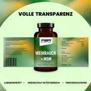 FSA NUTRITION - Weihrauch + MSM im Glas - 60 Kapseln