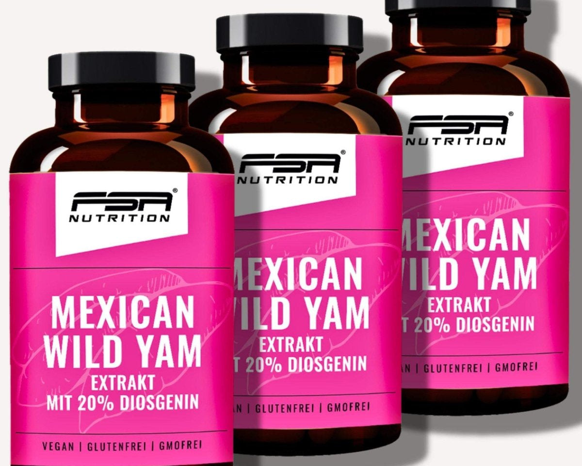 FSA NUTRITION - Yamswurzel Mexican Wild Yam im Glas - 180 Kapseln - 3er Spar - Set