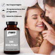 FSA NUTRITION - Zink Bisglycinat 25mg im Glas - 365 Tabletten