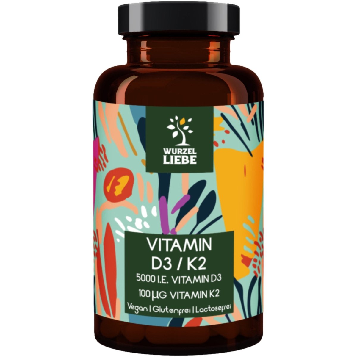 WURZELLIEBE - Vitamin D3 K2 - MK7 - 180 Tabletten