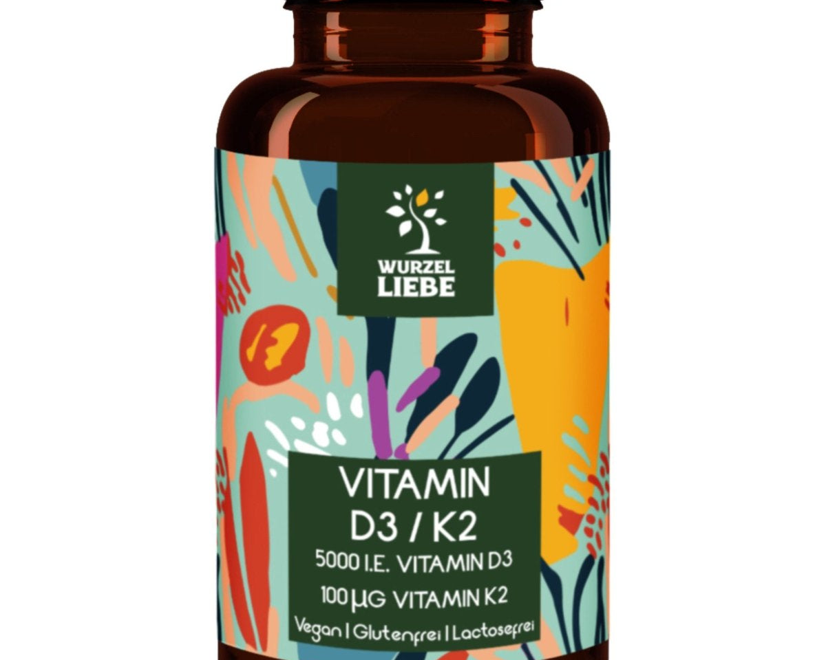 WURZELLIEBE - Vitamin D3 K2 - MK7 - 180 Tabletten