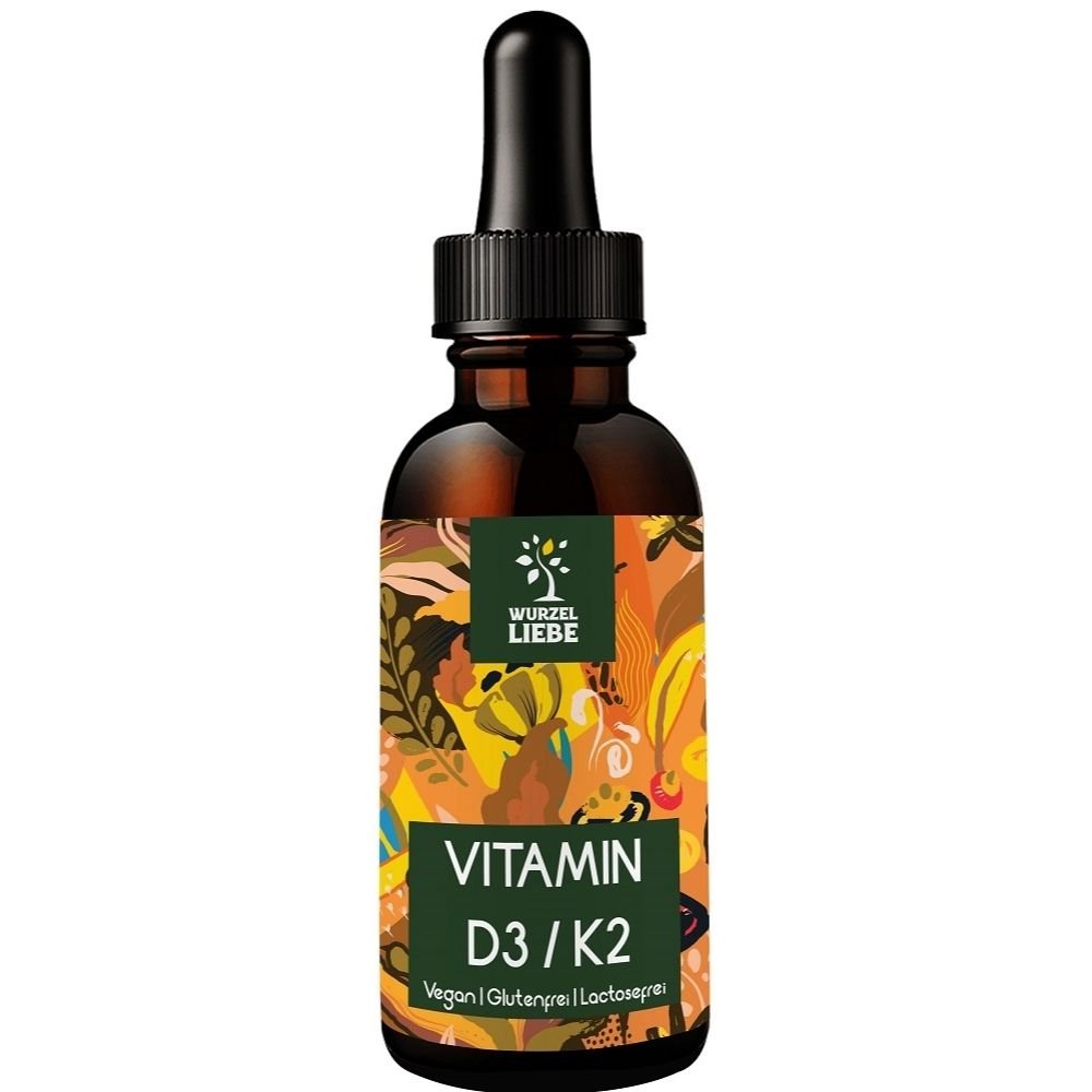 WURZELLIEBE - Vitamin D3 K2 - MK7 Tropfen - 30ml